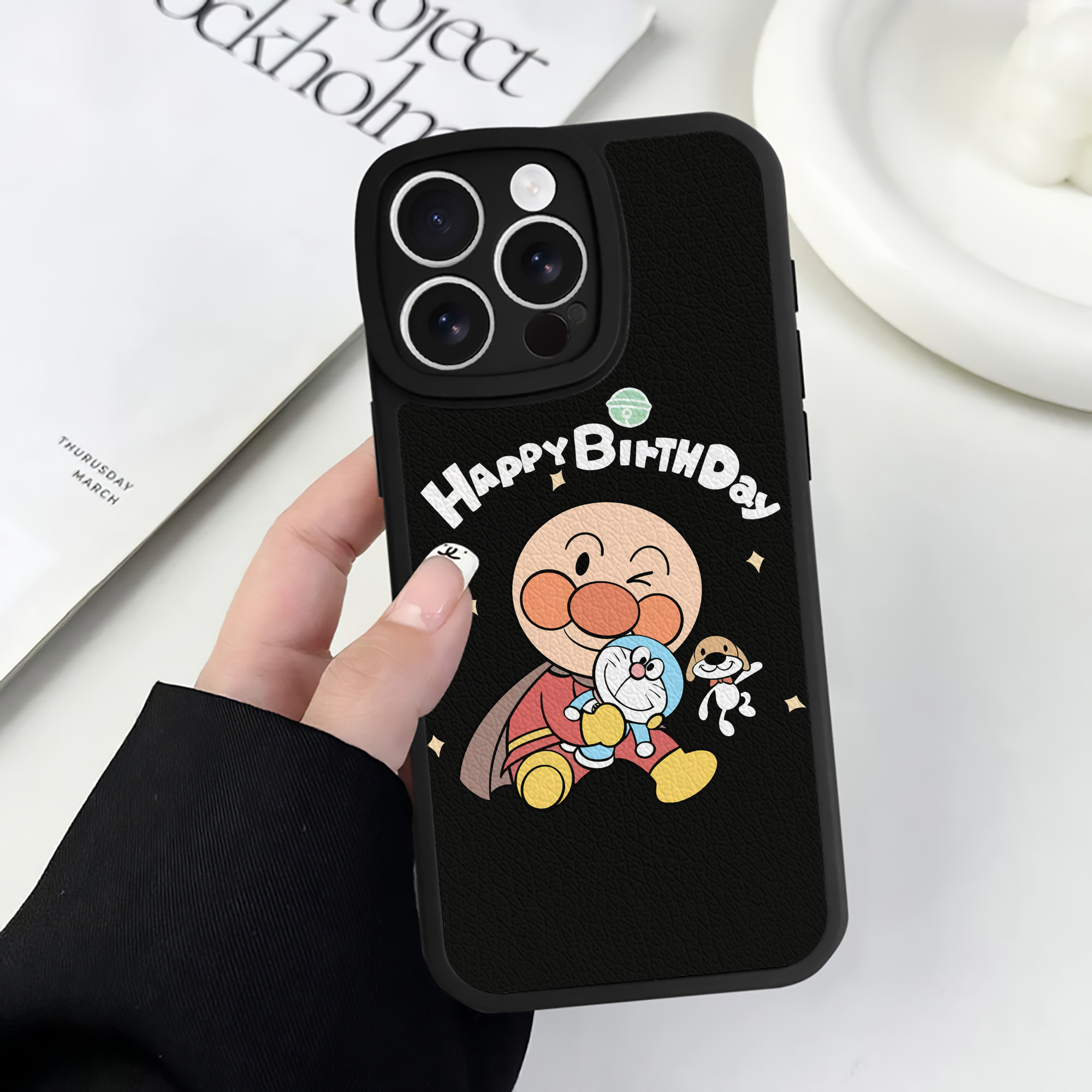 （画像用） アンパンマン Anpanman 【iPhone 16シリーズ対応】シリコンスマホケース（レザー調） 材質：シリコン